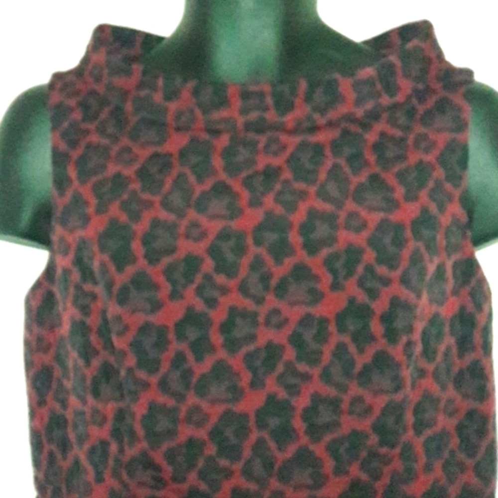 Stunning Anne Klein Maroon Leopard Print Dress, 14 - Picture 5 of 8